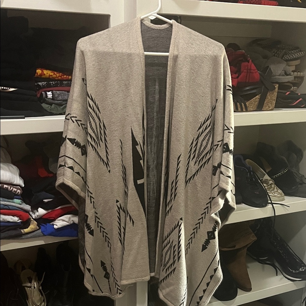 Geometric Patterned Poncho